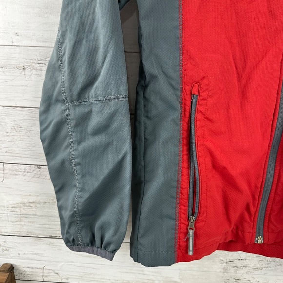 Columbia Youth Lightweight‎ Hooded Windbreaker Jacket Large 14-16 Red Gray - Picture 6 of 14